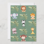 サファリベイビーシャワー招待状 招待状 (裏面)