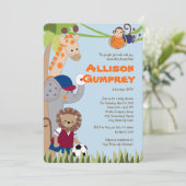 サファリベイビーシャワー招待状 招待状 (スタンド正面)