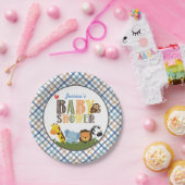 サファリベイビーシャワー紙プレート ペーパープレート (パーティー)