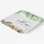 サファリベイビーシャワー紙プレート ペーパープレート (傾斜あり)