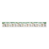 サファリベイビーシャワー誕生日動物金ゴールド紙吹雪 サテンリボン (正面)