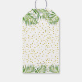 サファリベイビーシャワー金ゴールドギフトメッセージカード ギフトタグ (裏面)