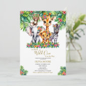 サファリベイビーシャワー ワイルドワンがやってくる 招待状 (スタンド正面)