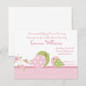 サファリベイビーズ バーディー ベビーシャワー 招待状 (正面/裏面)