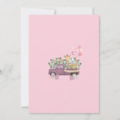 サファリベビーアニマルクトラック1st誕生日パーティー招待 招待状 (裏面)