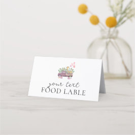 サファリベビーアニマルクトラック1st誕生日パーティー食品 プレイスカード