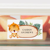 サファリベビーアニマルズウッドスライス ラベル (貼付)