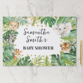 サファリベビーアニマルズベビーシャワーティアー遠くにランチョンマット ペーパーパッド (インサイチュ)