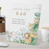 サファリベビーアニマルズベビーシャワーママモサバー 台座サイン (インサイチュ)