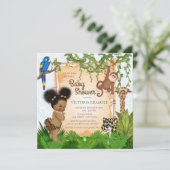 サファリベビーガールシャワー招待状 招待状 (スタンド正面)