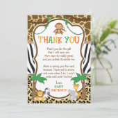 サファリベビーシャワーサンキューカード 招待状 (スタンド正面)