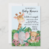 サファリベビーシャワー招待状 招待状 (正面)