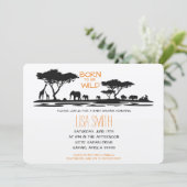 サファリベビーシャワー 招待状 (スタンド正面)