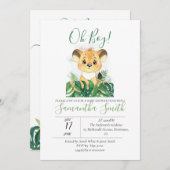サファリベビーニュートラル招待状 招待状 (正面/裏面)