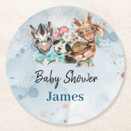 サファリベビー名ジャングルと動物 ラウンドペーパーコースター