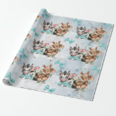 サファリベビー名ジャングルと動物 ラッピングペーパー (アンロールド)