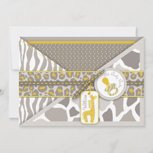 サファリベビー招待状カード 招待状 (正面)