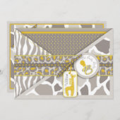 サファリベビー招待状カード 招待状 (正面/裏面)