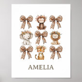 サファリボウズ&ジャングルアニマルベビールーム壁 ポスター (正面)