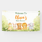 サファリボタニカルキリンウサギクマライオンゾウ 横断幕 (横)