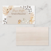 サファリボホアニマルウォーター色おむつラッフル エンクロージャーカード (正面/裏面)