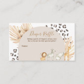 サファリボホアニマルウォーター色おむつラッフル エンクロージャーカード (正面)