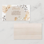 サファリボホアニマルズウォーター詳細 エンクロージャーカード (正面/裏面)