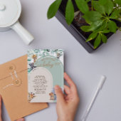 サファリボホグリーンベビーシャワーブックベビー エンクロージャーカード