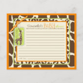 サファリボーイオレンジアドバイスカード (裏面)