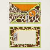 サファリボーイグリーンギフトラベル (正面&裏面)