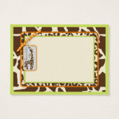 サファリボーイグリーンギフトラベル (裏面)