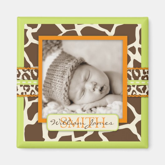 サファリボーイグリーンフォトマグネット マグネット (正面)