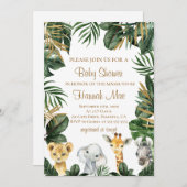 サファリボーイベビーシャワー招待状 招待状 (正面/裏面)