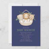 サファリボーイ赤ちゃんシャワー 招待状 (正面)