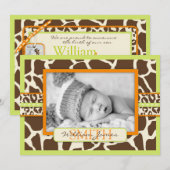 サファリボーイ グリーン アナウンスメント カード (正面/裏面)