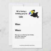 サファリボーイ&トゥーカンジャングルテーマ招待状 招待状 (裏面)