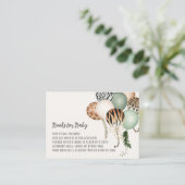 サファリポップ・アートのブックのベビーリクエストカードの準備 エンクロージャーカード (スタンド正面)