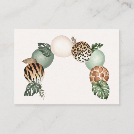 サファリポップ・アートのブックのベビーリクエストカードの準備 エンクロージャーカード (裏面)