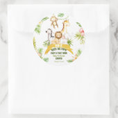 サファリポップ・アートのーの動物をポップする時 ラウンドシール (バッグ)