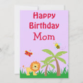 サファリマムズラベンダー誕生日 シーズンカード (正面)