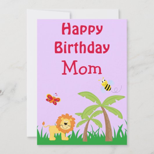 サファリマムズラベンダー誕生日 シーズンカード (正面)