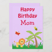 サファリマムズラベンダー誕生日 シーズンカード (正面/裏面)