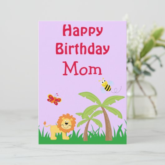 サファリマムズラベンダー誕生日 シーズンカード (スタンド正面)