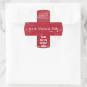 サファリマラリアステッカー ラウンドシール (バッグ)