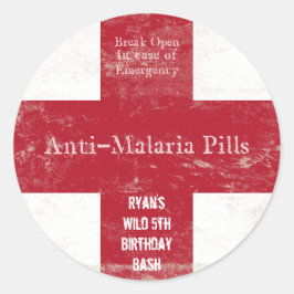 サファリマラリアステッカー ラウンドシール