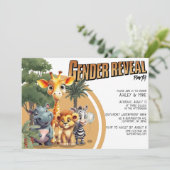 サファリモダンで可愛い赤ちゃん動物の性別が明らかになる 招待状 (スタンド正面)