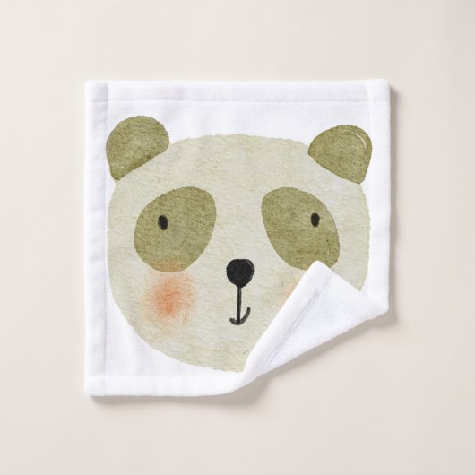 サファリモダンアのモノグラムの動物の白い文字 バスタオルセット (ウォッシュタオル)