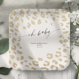 サファリモダンアニマルプリントシャワー男女兼用 ペーパープレート