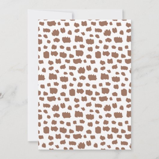 サファリモダンアニマルベビシャワーサンキューカード 招待状 (裏面)