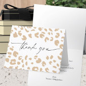 サファリモダンオーガニックアニマルプリントベビーシャワー サンキューカード